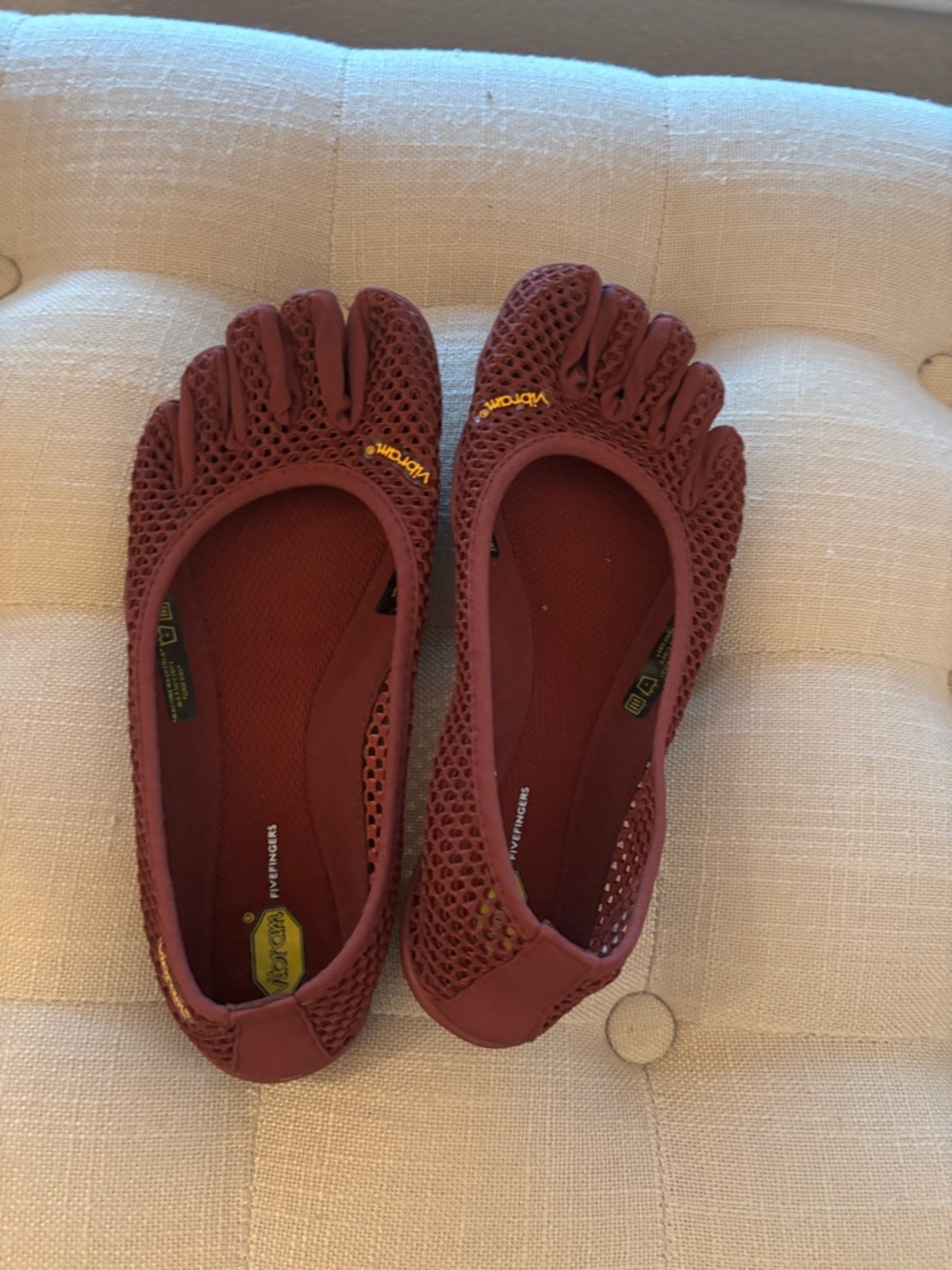 Women’s Slip-On Mesh Toe Shoes — watermelon red